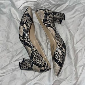 Marc Fisher Snakeskin Chunky Heels